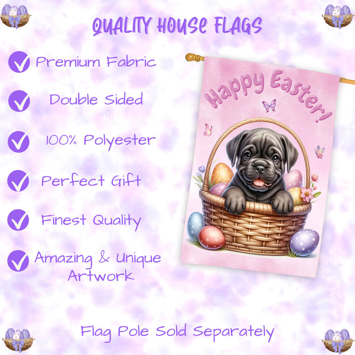 Cane Corso Easter House Flag 28x40 Double Sided Dog Spring Outdoor Yard Farmhouse Holiday Decor
