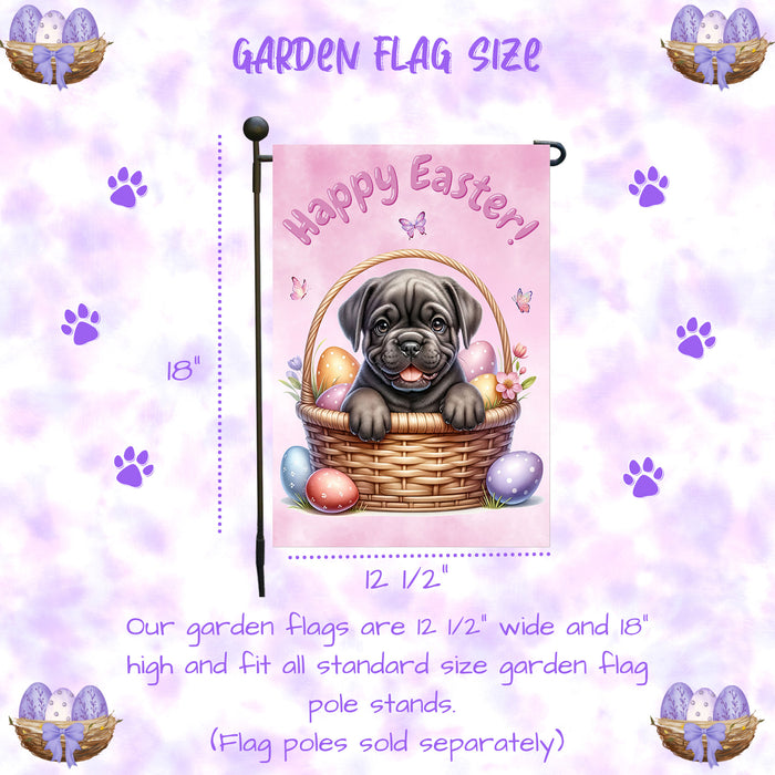 Cane Corso Dog Easter Gift Garden Flag Cute Puppy Eggs Spring Yard Outdoor Décor 12x18 Inch Single Side and Double Sided