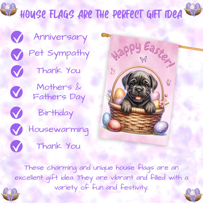 Cane Corso Easter House Flag 28x40 Double Sided Dog Spring Outdoor Yard Farmhouse Holiday Decor