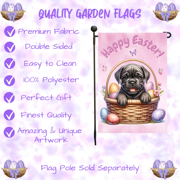 Cane Corso Dog Easter Gift Garden Flag Cute Puppy Eggs Spring Yard Outdoor Décor 12x18 Inch Single Side and Double Sided