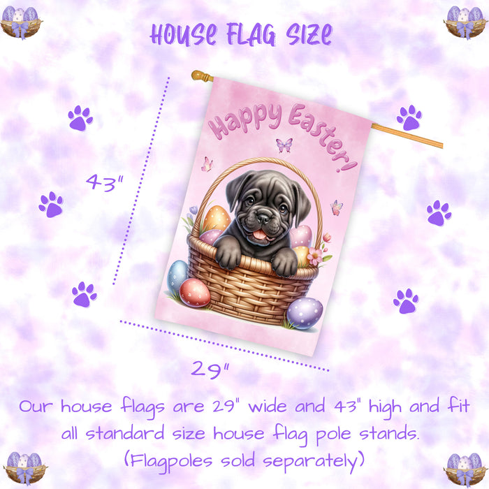 Cane Corso Easter House Flag 28x40 Double Sided Dog Spring Outdoor Yard Farmhouse Holiday Decor