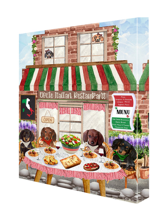 Doxie Italian Restaurant Dachshund Dog Canvas