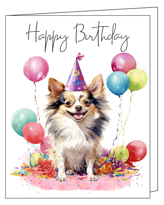 Happy Birthday Greeting Cards Chihuahua - Cute Note Cards for Dog Lovers - Blank Inside Envelope Included, GCHB00089