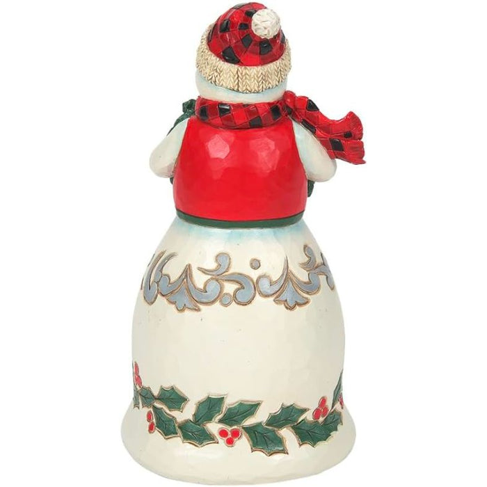 Enesco Jim Shore Heartwood Creek Four Seasons Highland Glen Snowman Vest Figurine