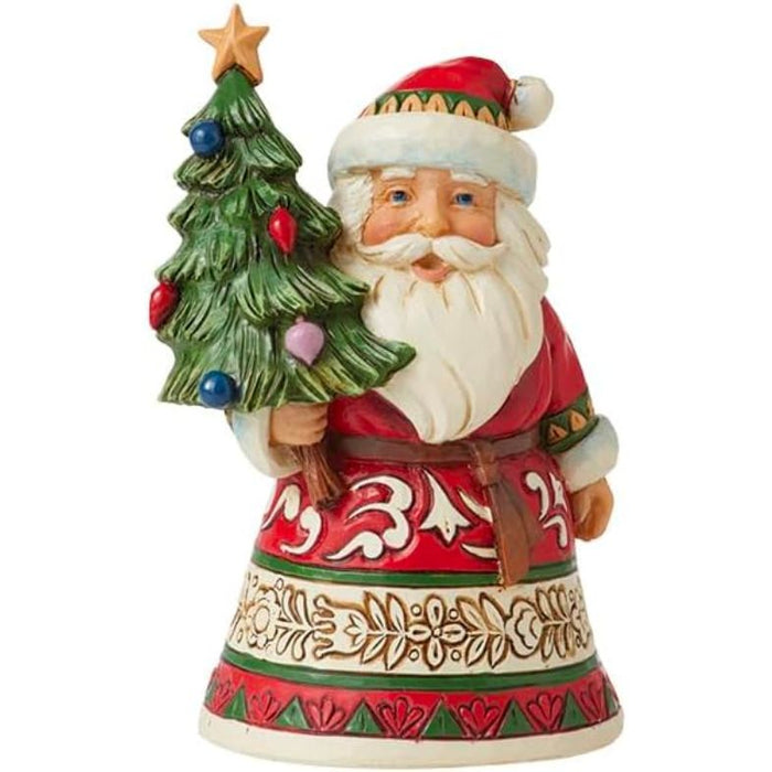 Enesco Jim Shore Heartwood Creek Four Seasons Mini Santa Holding Tree Figurine