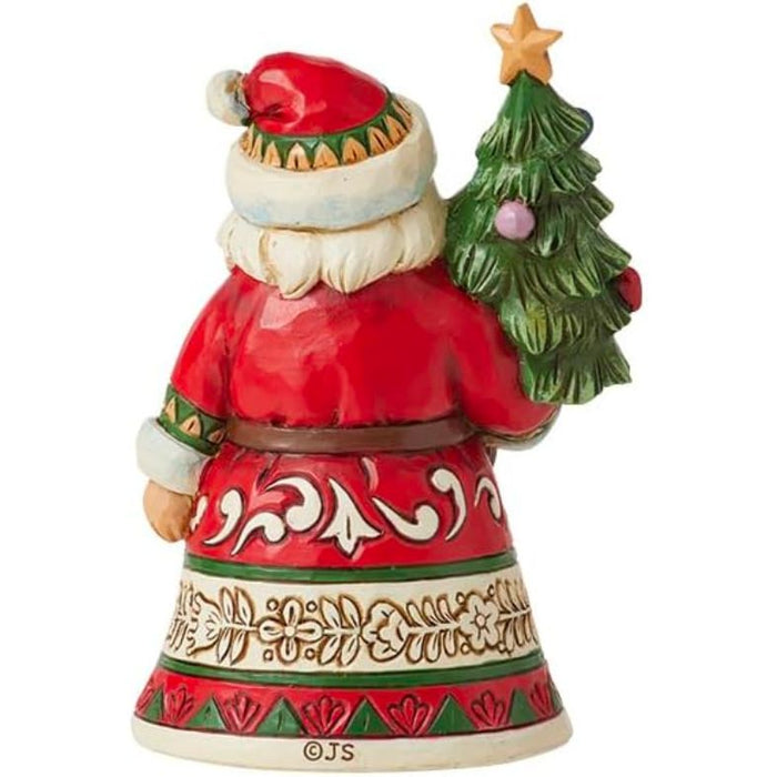 Enesco Jim Shore Heartwood Creek Four Seasons Mini Santa Holding Tree Figurine