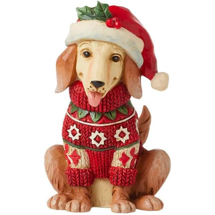 Enesco Jim Shore Heartwood Creek Four Seasons Mini Christmas Dog Figurine