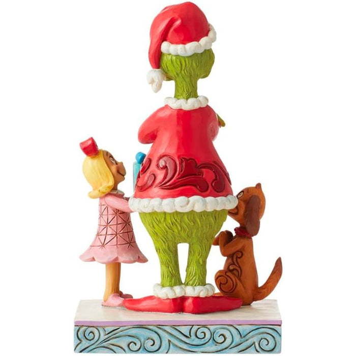 Enesco Jim Shore Dr. Seuss Max and Cindy Giving Gift to Grinch Figurine, 7.24"
