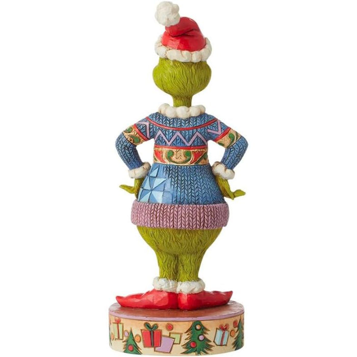 Enesco Jim Shore Dr. Seuss Grinch Wearing Ugly Sweater Figurine, 8.66"