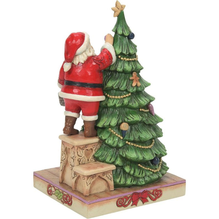 Enesco Jim Shore Heartwood Creek Santa Decorating The Christmas Tree Figurine