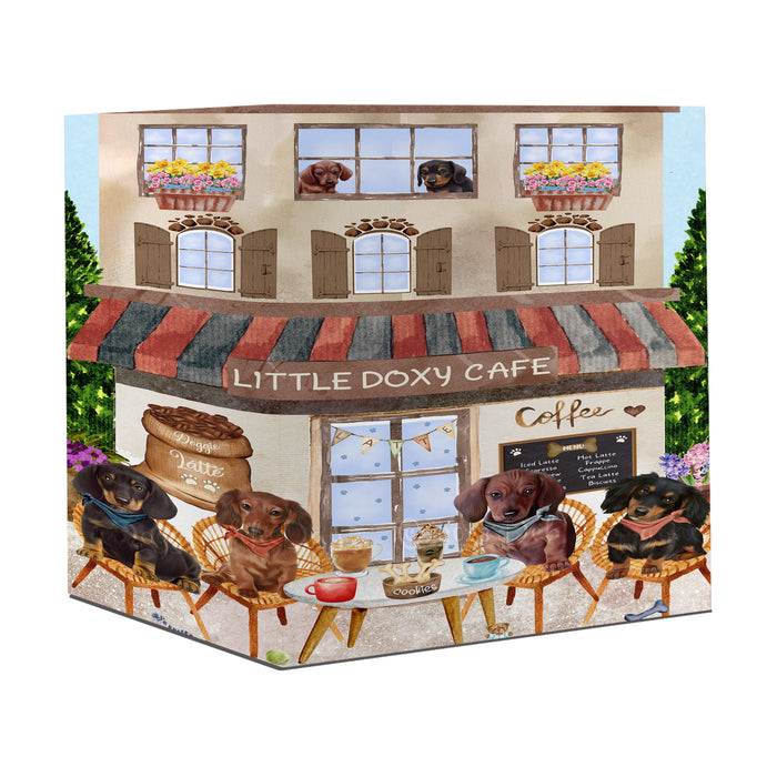 Little Doxy Cafe Dachshund Dogs Gift Wrapping Paper 58"x 23"