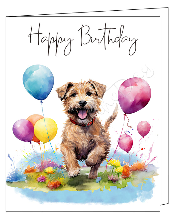 Happy Birthday Greeting Cards Glen of imaal terrier - Cute Note Cards for Dog Lovers - Blank Inside Envelope Included, GCHB00151