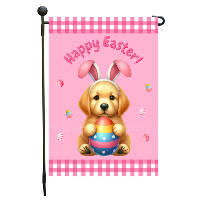 Golden Retriever Easter Day Garden Flags for Outdoor Decorations - Double Sided Yard Lawn Easter Festival Decorative Gift - Holiday Dogs Flag Decor 12 1/2"w x 18"h