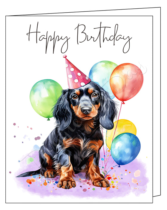 Happy Birthday Greeting Cards Gordon Setter - Cute Note Cards for Dog Lovers - Blank Inside Envelope Included, GCHB00157
