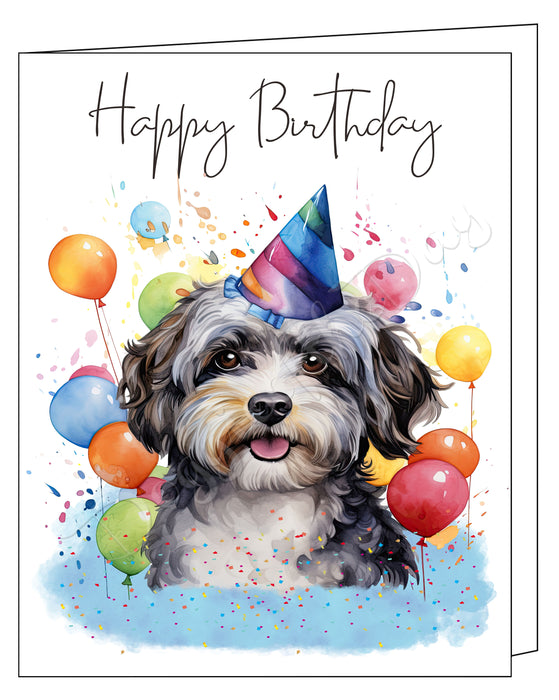 Happy Birthday Greeting Cards Havanese - Cute Note Cards for Dog Lovers - Blank Inside Envelope Included, GCHB00165
