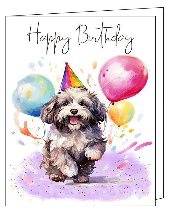 Happy Birthday Greeting Cards Havanese - Cute Note Cards for Dog Lovers - Blank Inside Envelope Included, GCHB00166
