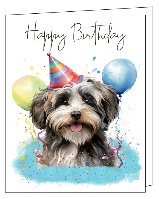 Happy Birthday Greeting Cards Havanese - Cute Note Cards for Dog Lovers - Blank Inside Envelope Included, GCHB00167