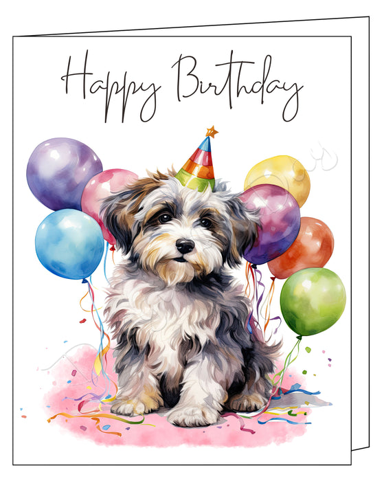 Happy Birthday Greeting Cards Havanese - Cute Note Cards for Dog Lovers - Blank Inside Envelope Included, GCHB00168