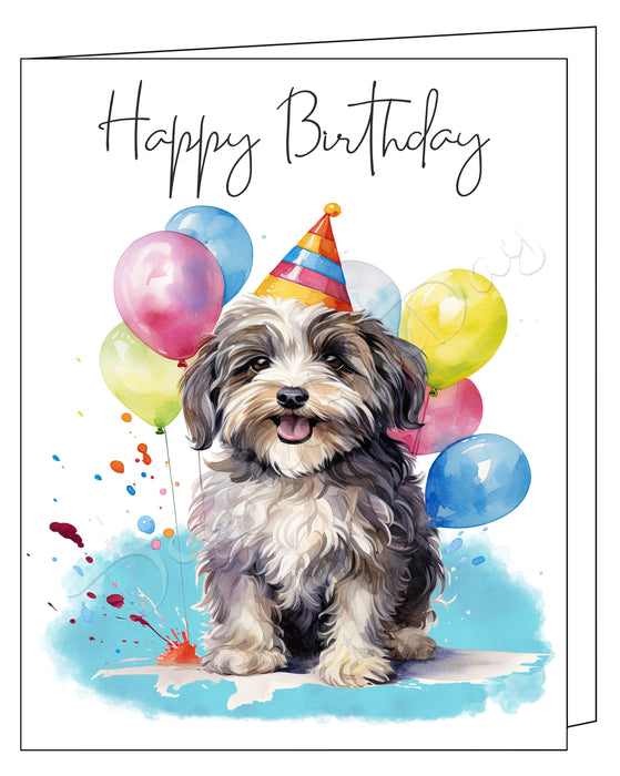 Happy Birthday Greeting Cards Havanese - Cute Note Cards for Dog Lovers - Blank Inside Envelope Included, GCHB00169