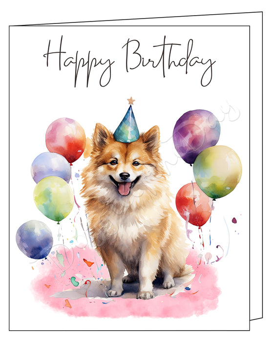 Happy Birthday Greeting Cards Icelandic Sheepdog - Cute Note Cards for Dog Lovers - Blank Inside Envelope Included, GCHB00173