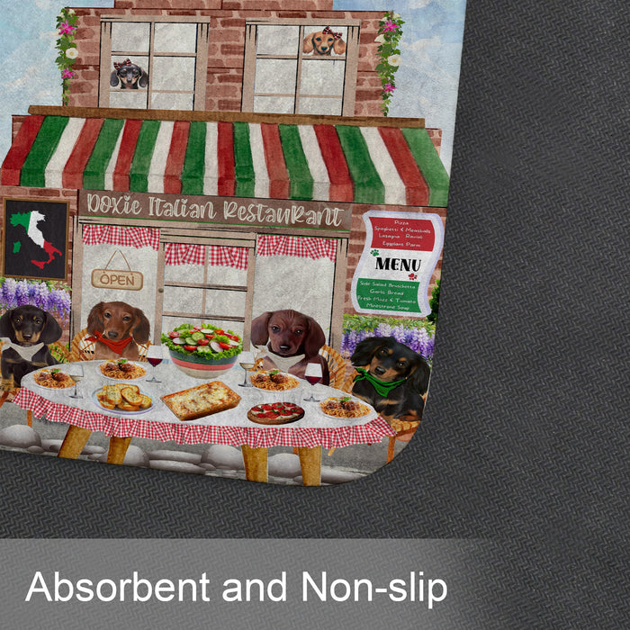 Doxie Italian Restaurant Dachshund Dog Kitchen Mat 60x20inch