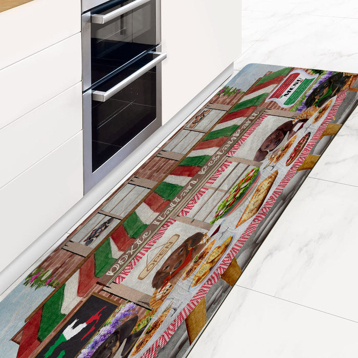 Doxie Italian Restaurant Dachshund Dog Kitchen Mat 60x20inch