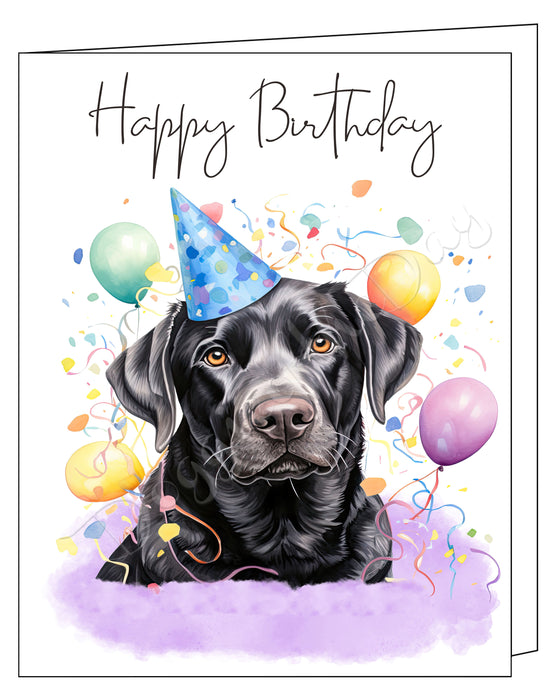Happy Birthday Greeting Cards Labrador - Cute Note Cards for Dog Lovers - Blank Inside Envelope Included, GCHB00192