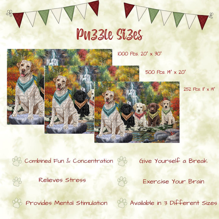 Labrador Dogs Portrait Jigsaw Puzzle for Adults Personalized Custom Artwork Many Designs to Choose From Animal Interlocking Puzzle Game Unique Gift for Dog Lover's with Metal Tin Box Halloween Christmas Easter Fall Flags Unique Pet Artwork