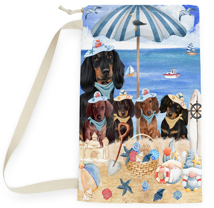 Nautical summer beach Dachshund Dogs Laundry Bag