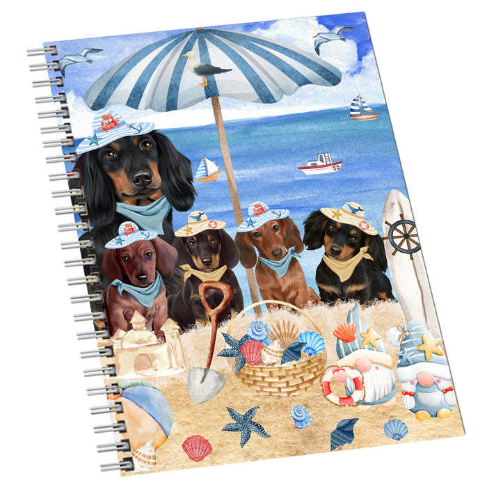 Nautical summer beach Dachshund Dog Notebook