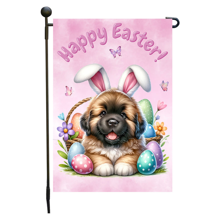 Newfoundland Dog Spring Easter Garden Flag Puppy Eggs Outdoor Yard Porch Décor 12x18 Inch Single Side and Double Sided