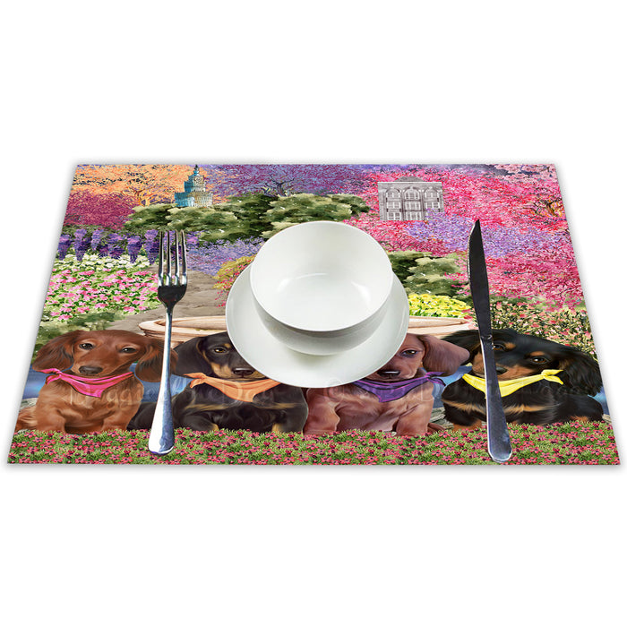 Floral Park Dachshund Dogs Placemat