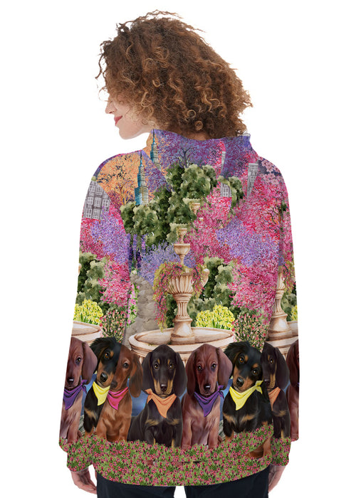 Floral Park Dachshund Dog All Over Print Women's Jacket