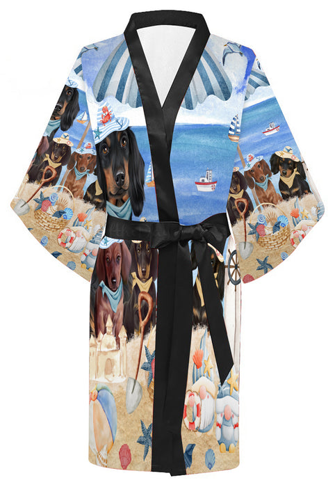 Nautical summer beach Dachshund Dog on Kimono Robe