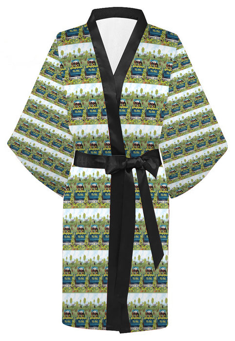 Country Fresh Lemons Dachshund Dog on Kimono Robe