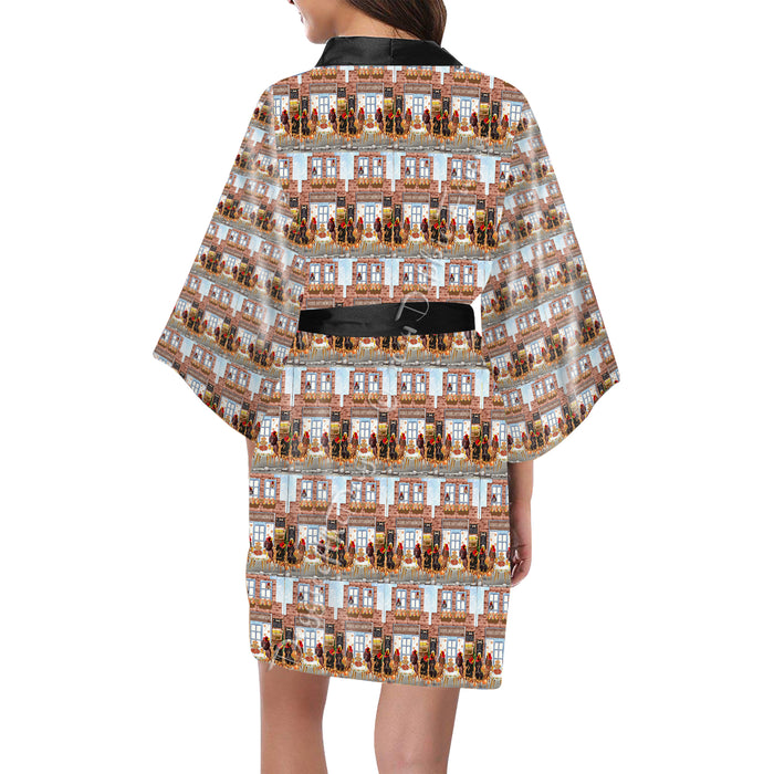 Doxie Oktoberfest Beer Dachshund Dog on Kimono Robe