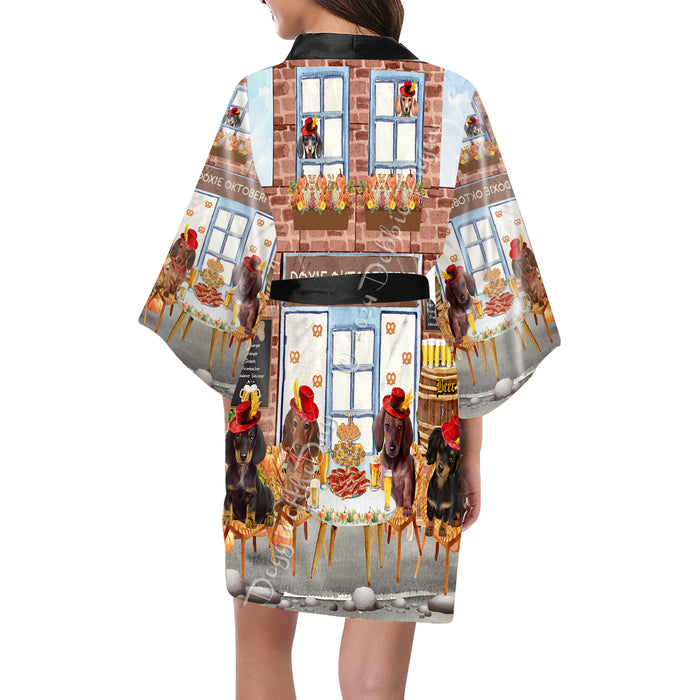 Doxie Oktoberfest Beer Dachshund Dog on Kimono Robe