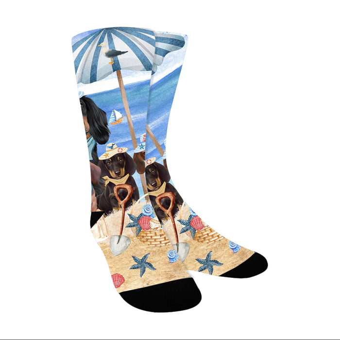 Nautical summer beach Dachshund Dogs Socks for Men's Kids Women's