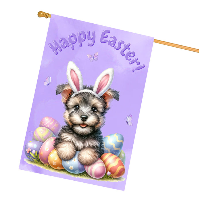 Scottish Terrier Easter Puppy House Flag Spring Garden Yard Outdoor Banner 28x40 Inch Double-Sided