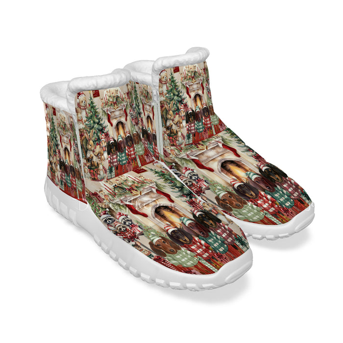 Dachshund Dogs Snow Boots - Winter Furry Friends