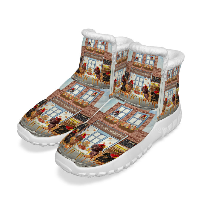 Doxie Oktoberfest Beer Dachshund Dog Cotton-Padded Shoes, Shoe for Men and Women