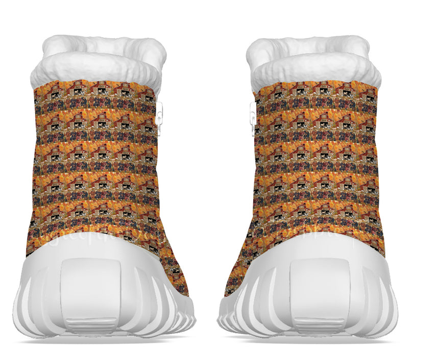 Furry Friends Barnyard Dachshund Dogs Snow Boots Small Pattern