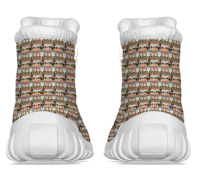 Dachshund Dogs Snow Boots - Little Cafe Dog Restaurant