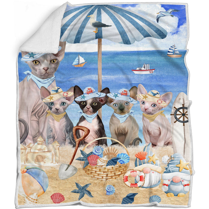 Sphynx Cat Blanket: Explore a Variety of Designs, Custom, Personalized Bed Blankets, Cozy Woven, Fleece and Sherpa, Gift for Cat and Pet Lovers