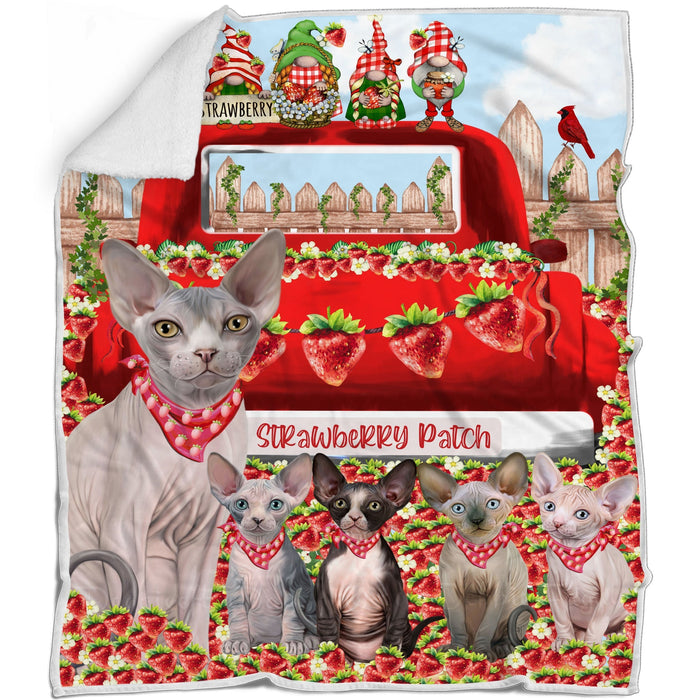 Sphynx Cat Blanket: Explore a Variety of Designs, Personalized, Custom Bed Blankets, Cozy Sherpa, Fleece and Woven, Cat Gift for Pet Lovers