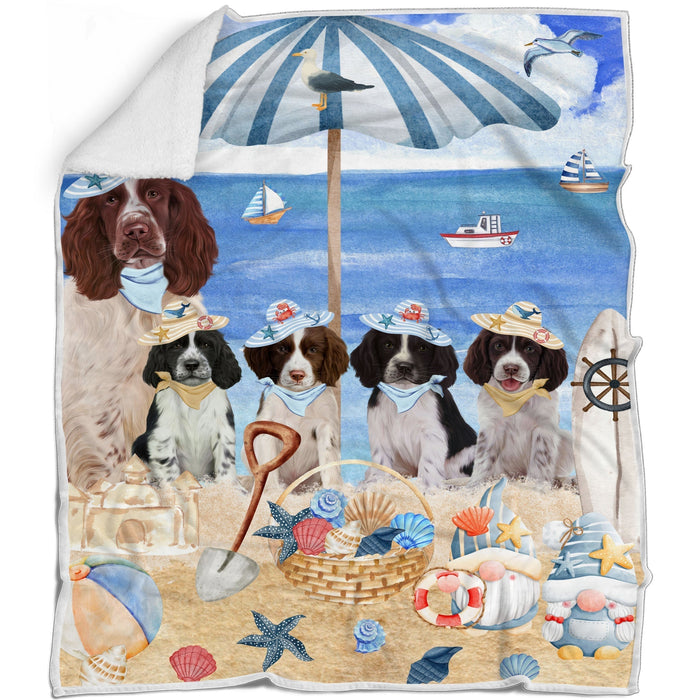Springer Spaniel Bed Blanket, Explore a Variety of Designs, Personalized, Throw Sherpa, Fleece and Woven, Custom, Soft and Cozy, Dog Gift for Pet Lovers