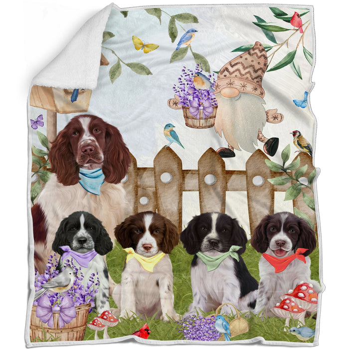 Springer Spaniel Blanket: Explore a Variety of Designs, Personalized, Custom Bed Blankets, Cozy Sherpa, Fleece and Woven, Dog Gift for Pet Lovers
