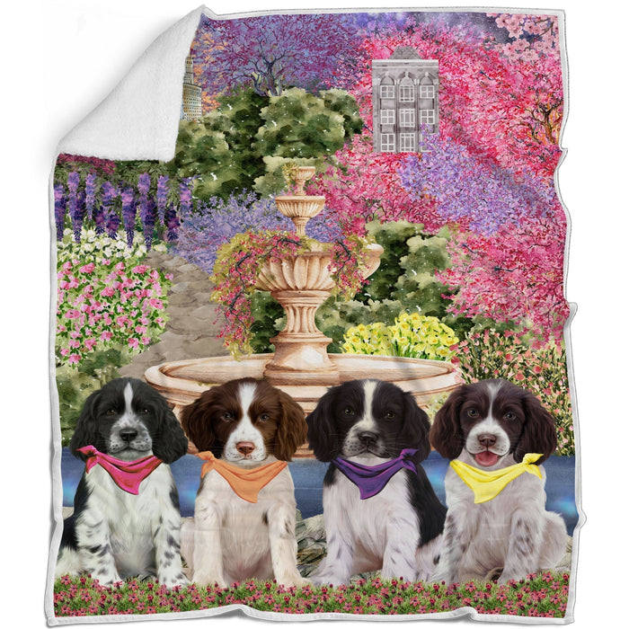 Springer Spaniel Blanket: Explore a Variety of Custom Designs, Bed Cozy Woven, Fleece and Sherpa, Personalized Dog Gift for Pet Lovers