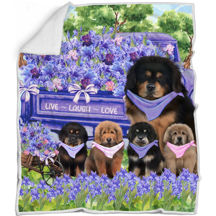 Tibetan Mastiff Blanket: Explore a Variety of Custom Designs, Bed Cozy Woven, Fleece and Sherpa, Personalized Dog Gift for Pet Lovers
