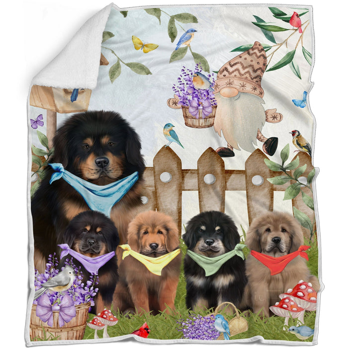 Tibetan Mastiff Bed Blanket, Explore a Variety of Designs, Personalized, Throw Sherpa, Fleece and Woven, Custom, Soft and Cozy, Dog Gift for Pet Lovers